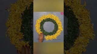 Diwali DIY !! Diwali Decoration Idea !! Flower Rangoli Design !! Rangoli Design #shorts #rangoli