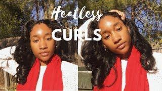 heatless curls on straightened natural hair