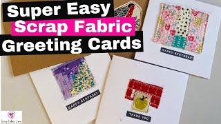 Simple Fabric Embellished Greeting Cards