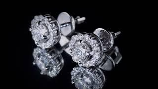 White gold earrings with diamonds from EPL