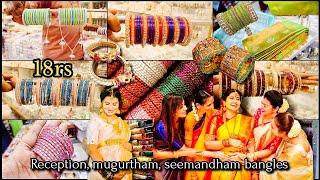 Rs.18 முதல் |T.nagar famous shop|PANDIAN BANGLES|seemandham, mugurtham,kundan bangles. 72+ colours