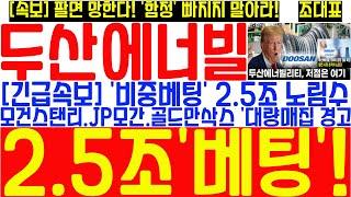[#두산에너빌리티 주가전망] 글로벌 연합세력 '대량매집 2.5조 신호 포착! 비중베팅 몰려온다! 주가 향방은?