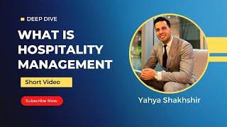 WHAT IS HOSPITALITY MANAGEMENT? Short video highlighting the important areas in a hotel.