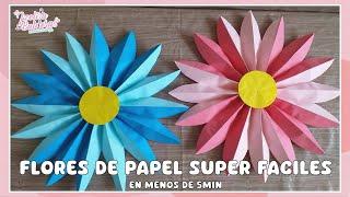 Flores de papel Super faciles en menos de 5 Minutos