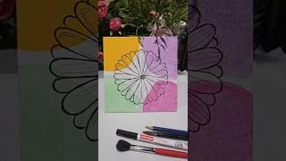 Easy Acrylic Flower Art | Simple Canvas Art for Beginners #art #acrylicpainting #boho #drawing