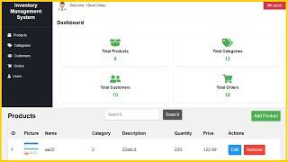 PHP Inventory Management System Source Code - PHP Web Application With MySQL Database | With Code