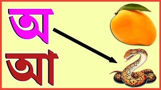 স্বরবর্ণ | অ আ ই ঈ উ ঊ ঋ এ ঐ ও ঔ | Bangla Bornomala | Bangla Cartoon
