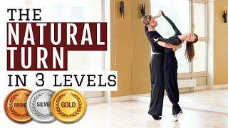 Ballroom Lesson: The Natural Turn in 3 levels 
