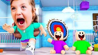 ESCAPE THE DAYCARE!!! | Stella and Dad ROBLOX OBBY!