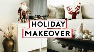 CHRISTMAS APARTMENT MAKEOVER! COZY + MINIMAL HOLIDAY DECOR 2019 | Nastazsa