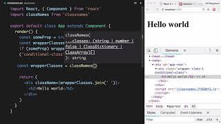 React in 5: the classnames package