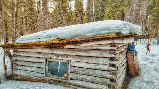 Изба - Землянка Терского помора. Избушечный кайф на Белом море. Обзор и поход на лыжах.