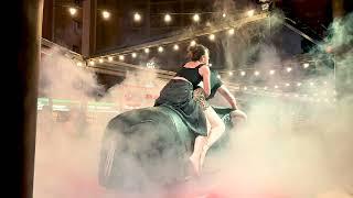  Wild Girls on a  Raging Bull: Benidorm 2024 Showdown!  Mechanical Bull 4K | Spain's Hottest Ride