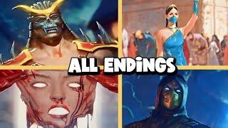 ALL CHARACTERS ENDINGS - MORTAL KOMBAT XL [FULL HD]