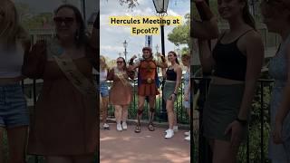 Hercules Meeting at Epcot?? #wdw #epcot #epcotfoodandwinefestival #hercules #shorts