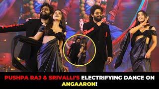 Allu Arjun And Rashmika Mandanna Dance On Angaaron Song From Pushpa 2 In Mumbai Meet Up!