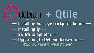 Qtile Debian Bullseye with Backports Kernel PLUS what not to do.