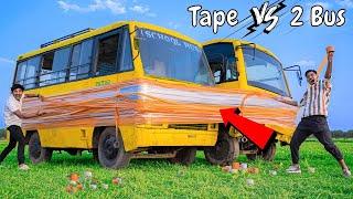 Taping 2 Buses Together | 2 बसों को टेप से चिपकाने पे क्या होगा? Will it Drive or Not?