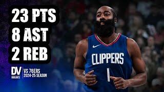 James Harden vs 76ers 23 pts 8 ast 2 reb | Nov 24, 2024 | Regular Season