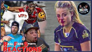 AMERICAN'S FIRST TIME WATCHING THE VICIOUS SIDE OF WOMEN'S RUGBY | REACTION || REAL FANS SPORTS