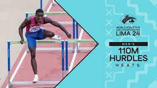 's Ja'Kobe Tharp leads 110m hurdles heats  | World Athletics U20 Championships Lima 2024