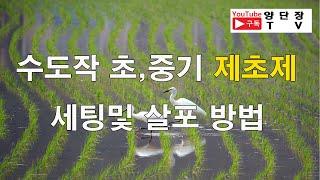 수도작 초중기 제초제 살포방법