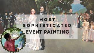 The Most Sophisticated Wedding Aperitif Ever Painted at Villa Pizzo, Lake Como Italy