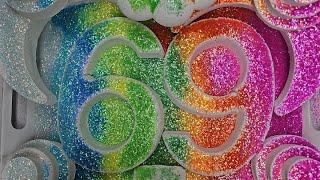 Bday Crush Rainbow Glitter on Plain Janes | Gym Chalk ASMR | Oddly Satisfying