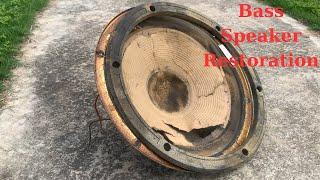 Bass Speaker Restoration - Speaker Diaphragm Replacement - Speaker Coil Replacement / Restoration 86