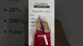 Percentage Trick  #math #school #study #mathematics #percent #knowledge