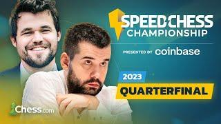 Magnus v Nepo | Rivalry Resumes in Faster Time Controls | Speed Chess Championship 2023 QF