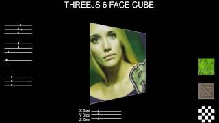 6 face cube with three.js for construct