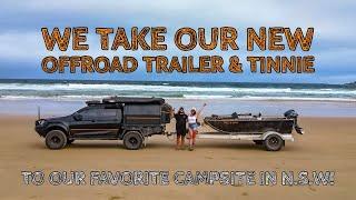 NEW OFFROAD TRAILER & TINNIE WALKTHROUGH | PEBBLY BEACH CAMPGROUND NSW!