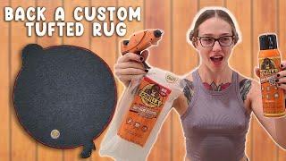 How to back a custom tufted rug Step by Step Guide (ASMR)