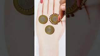 Very Easy Coins Mehndi Design Trick|| #mehndidesigns #youtubeshorts #mehandi #easy #viralshort