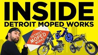 Detroit Moped Works Shop Tour and Mopeds vs Ebikes | RunPlayBack