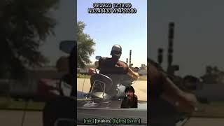 Biker gets pit maneuver by cop, this should be illegal #bike #police