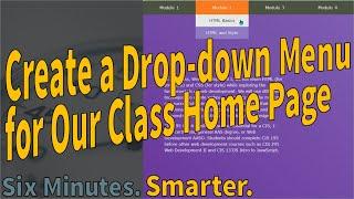 Creating a Drop down Menu for Our #CIS195 Index Home Page