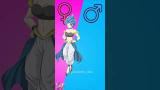 dragon ball character ️ gender swap #shorts #dbs #goku #dragonball
