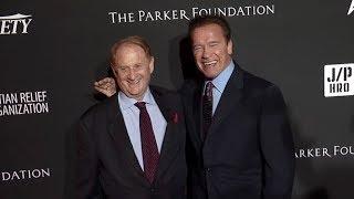 Arnold Schwarzenegger and Mike Medavoy attend the 7th Annual Sean Penn & Friends HAITI RISING Gala