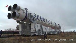 A Zenit-2SB Launch Vehicle is Transported to the Pad at Baikonur