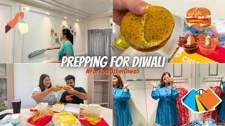 vlog~ Diwali cleaning, yum lunch, shopping for clothes, diyas & more 🪔