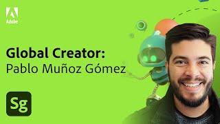 Create a quirky robot character with Pablo Muñoz Gómez