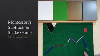 Montessori's Subtraction Snake Game (AMI Primary Version): The Disappearing Snake!