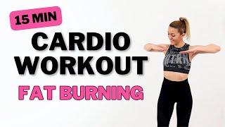 15 Min FAT BURNING CARDIO for WEIGHT LOSSKNEE FRIENDLYNO SQUATS/LUNGESNO JUMPINGNO REPEATS