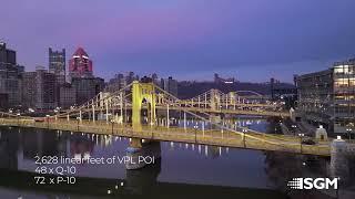 Three Sisters Bridges in Pittsburgh, Pennsylvania