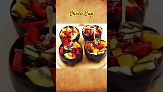 Edible Chocolate Fruit Cup Bliss!️ #shortsfeed
