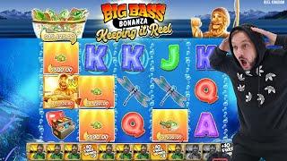 BIG BASS BONANZA - KEEPING it REAL NEW SLOT - BIG WINS HIT GOLDEN FISHERMAN with x3 MULTIPLIER BONUS