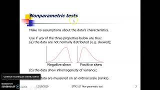 Non parametric test