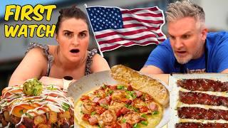 Brits Try AMERICAN BREAKFAST at FIRST WATCH! *Trying SHRIMP & GRITS for the first time*